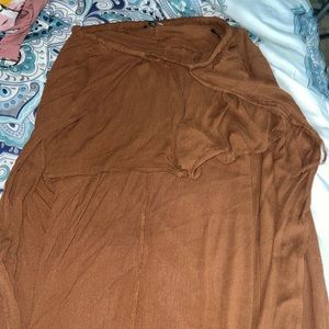 Brown Shorts with long skirt
